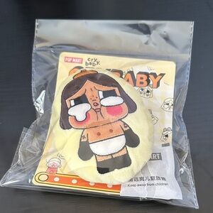POP MART Crybaby Crying Again Baby Brown Figure Fluffy Magnet (NIB)